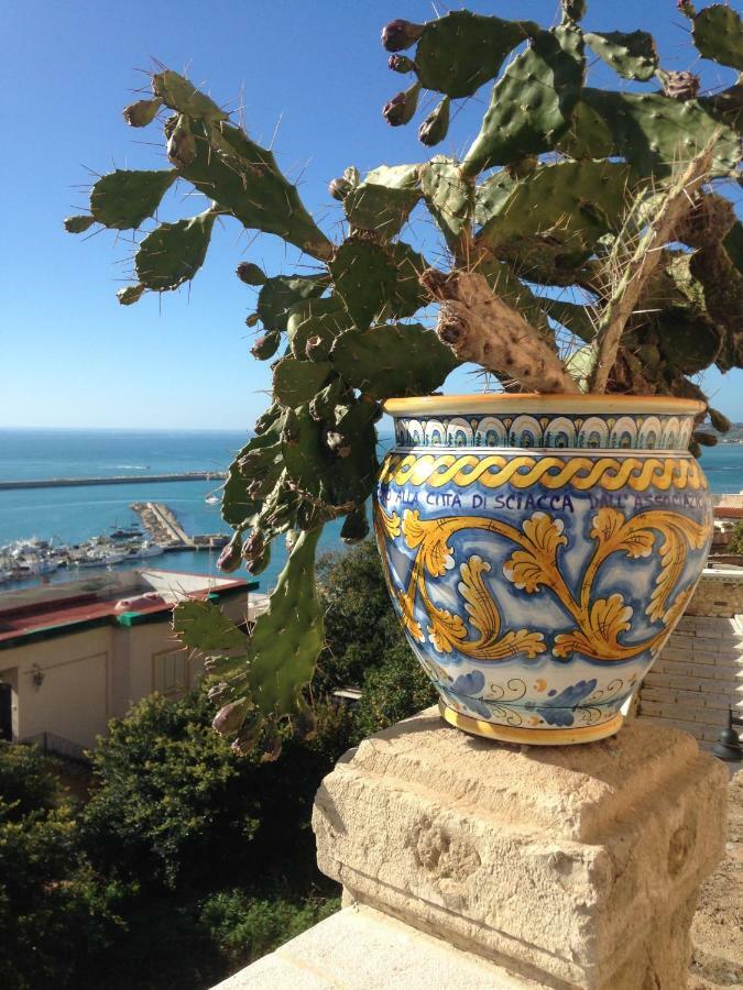 Casa Con Vista Panoramica Villa Sciacca Bagian luar foto
