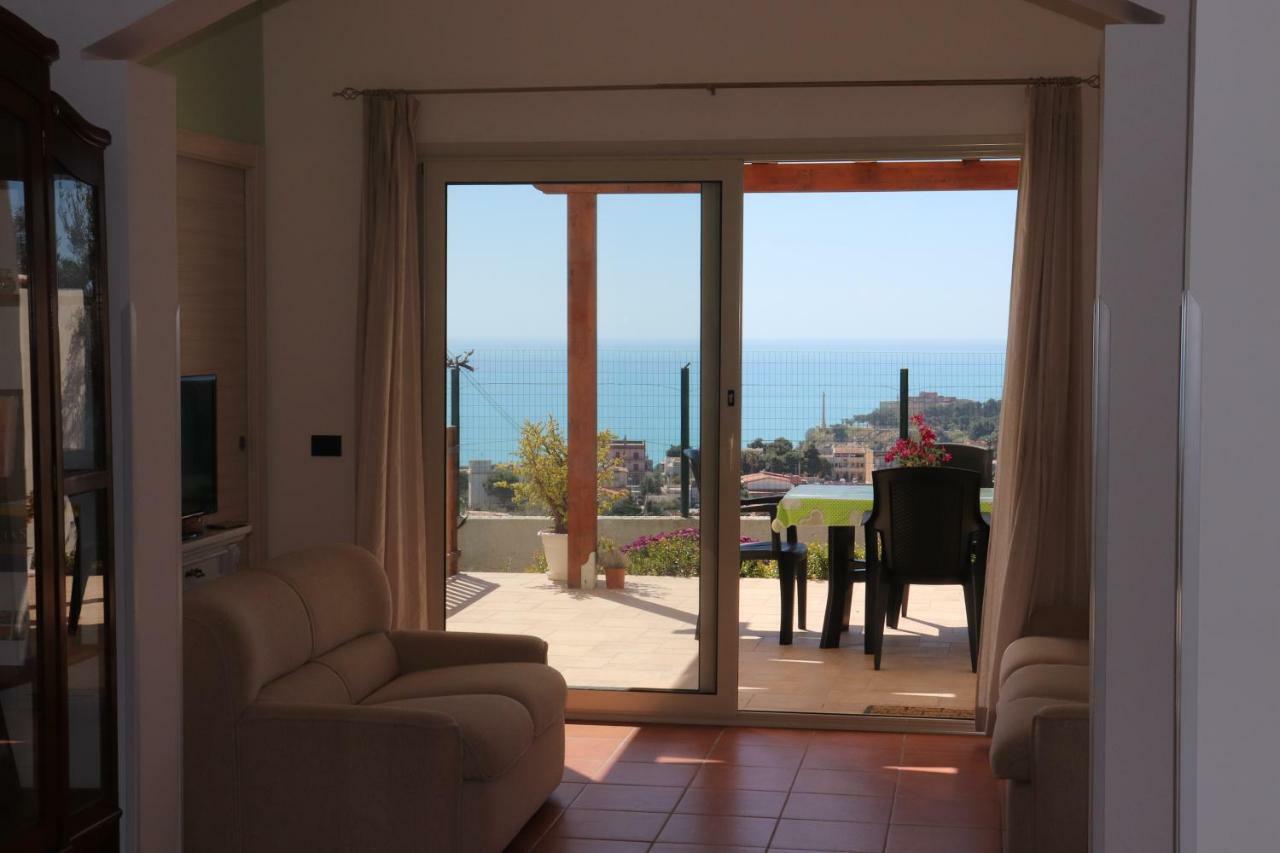 Casa Con Vista Panoramica Villa Sciacca Bagian luar foto